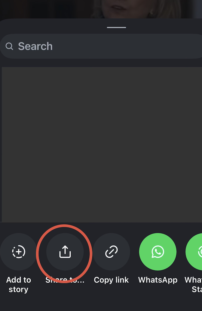 Step 2 — share sheet