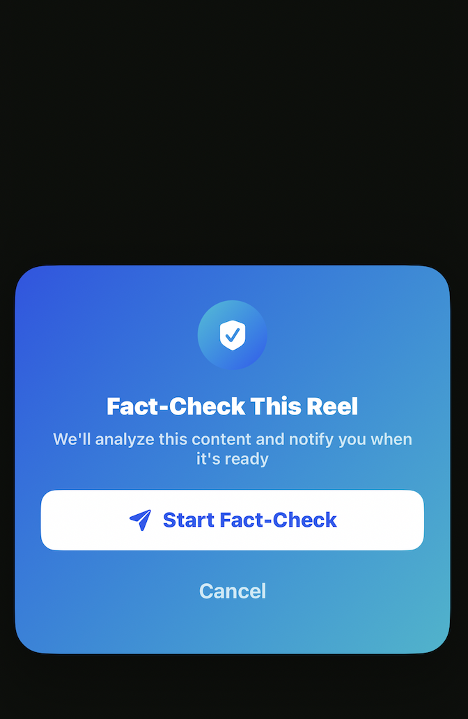 Step 4 — start fact check